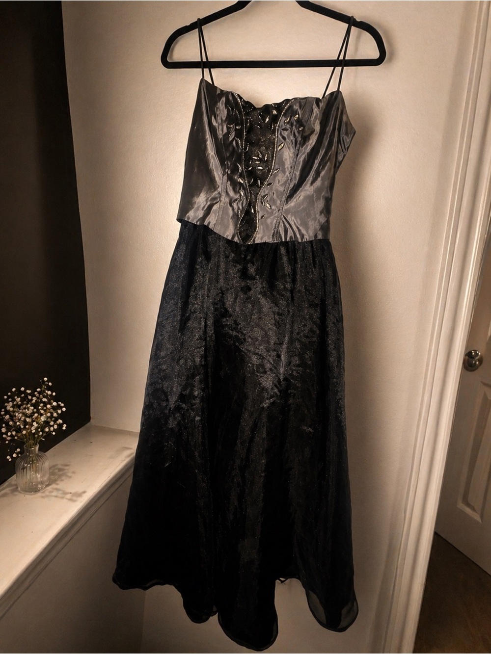 Elegant black and silver dress